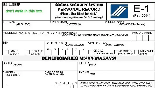 sss number requirements