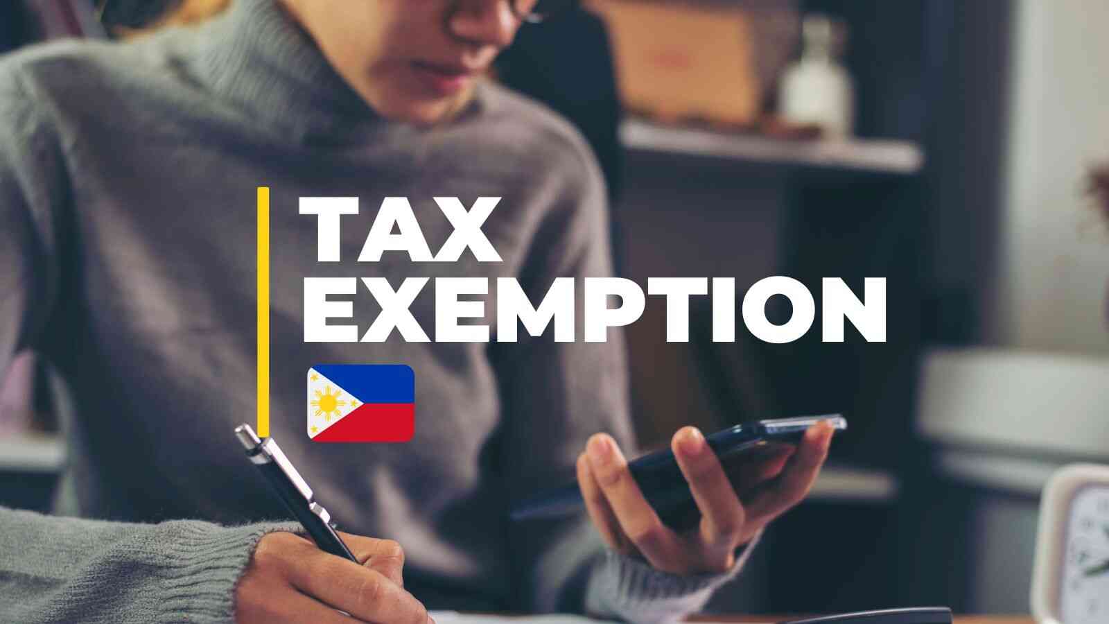 tax exemption philippines 2023