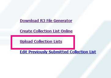 upload sss collection list online