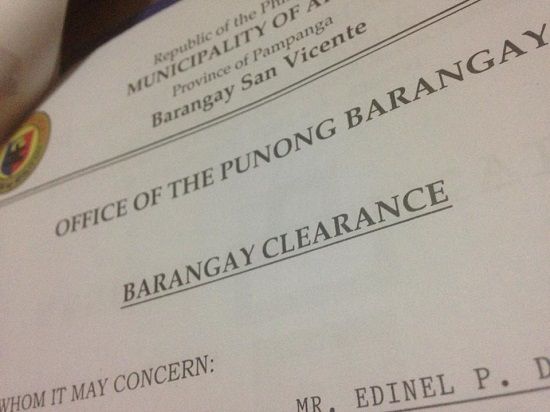 how to get barangay clearance requirements