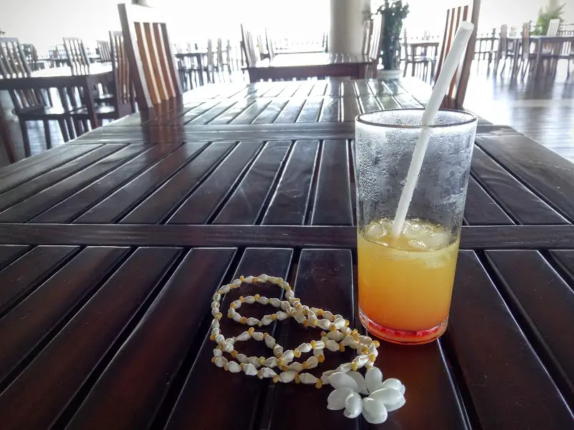 welcome drinks at the island in Cebu
