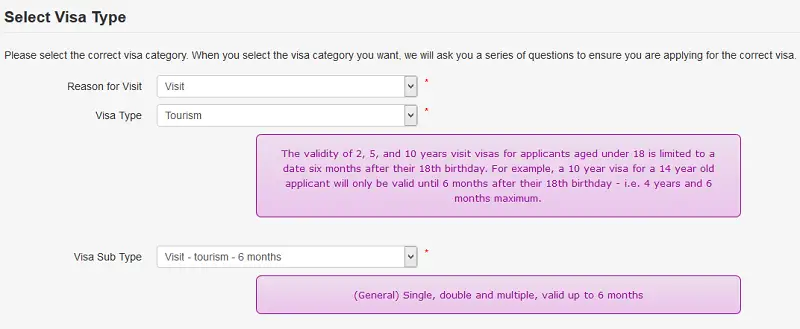 uk visa type step 2