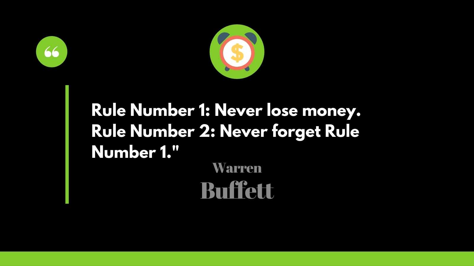 Warren Buffett famous rules