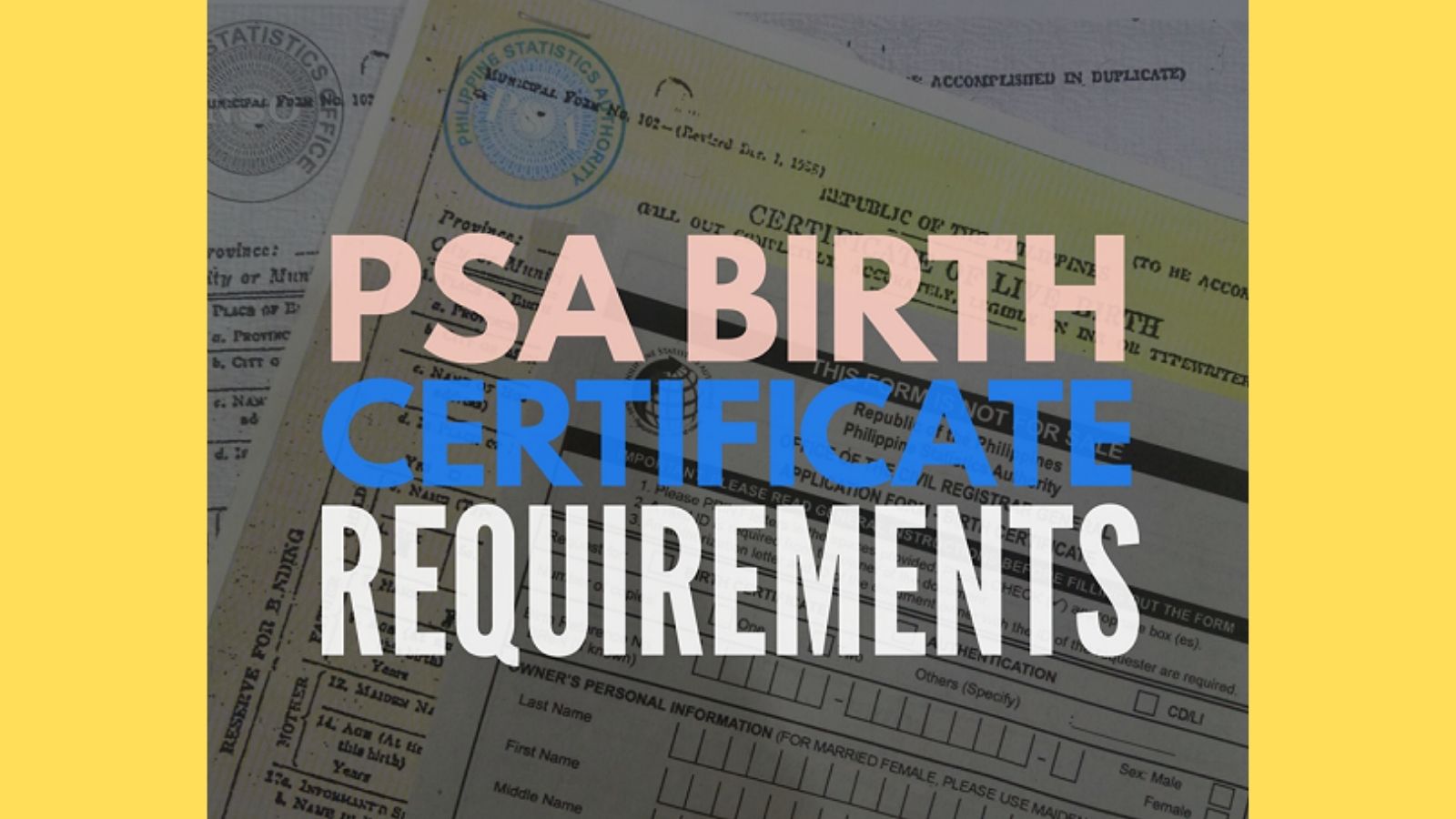 how to get psa birth certificate philippines