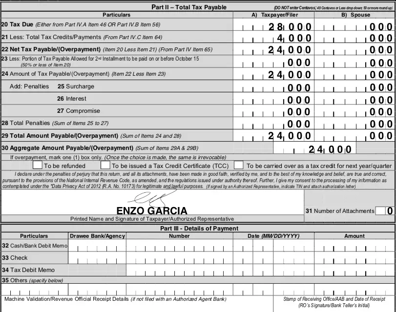 tax payable philippines