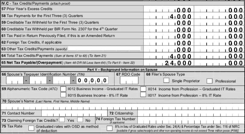 making tax return in bir