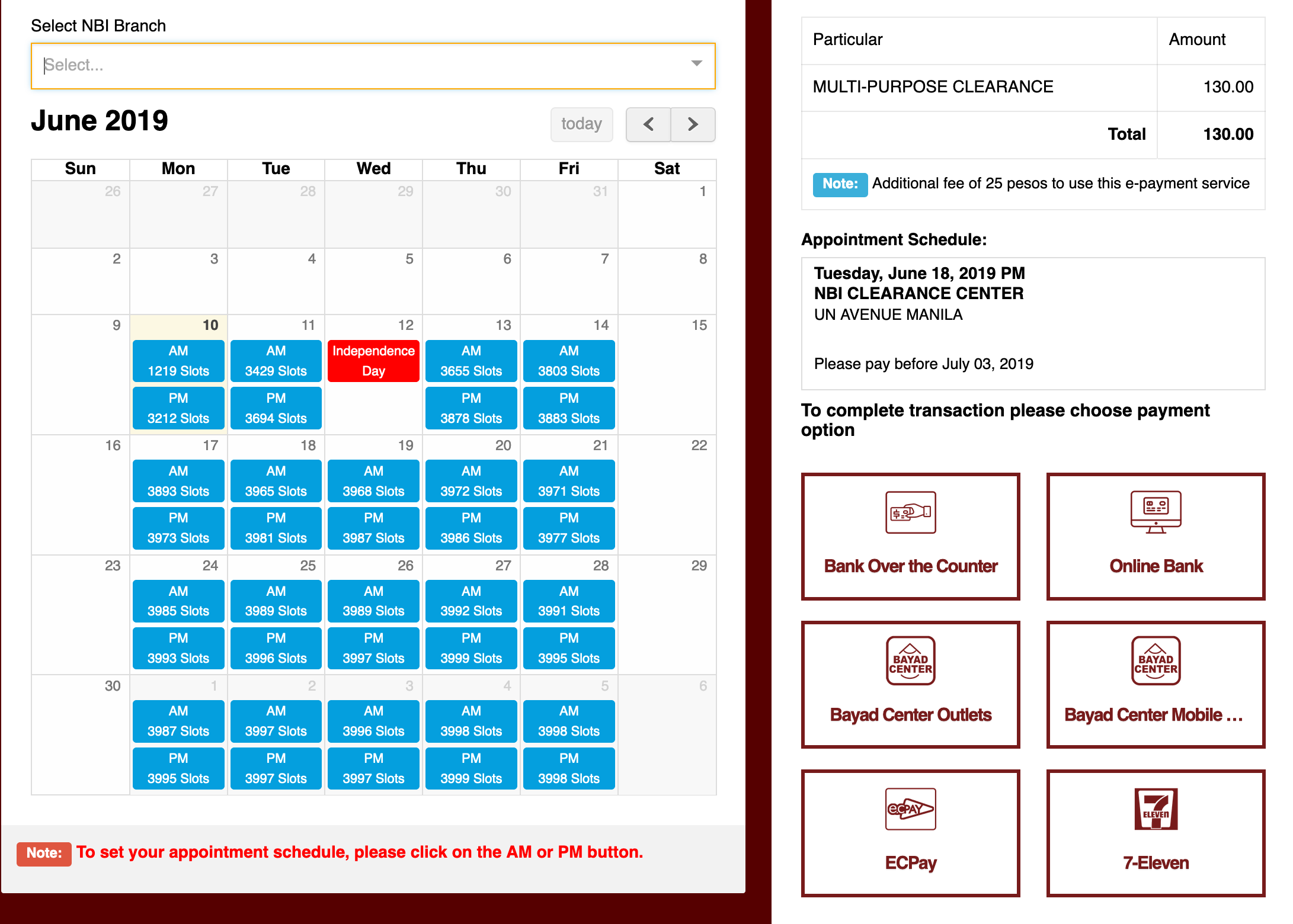 nbi appointment schedule