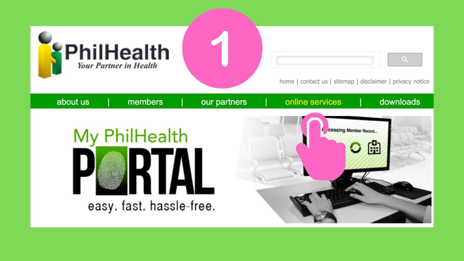 how to get philhealth mdr online step 1