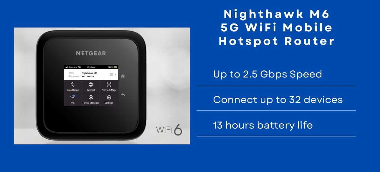 netgear nighthawk m6 5g wifi mobile hotspot router