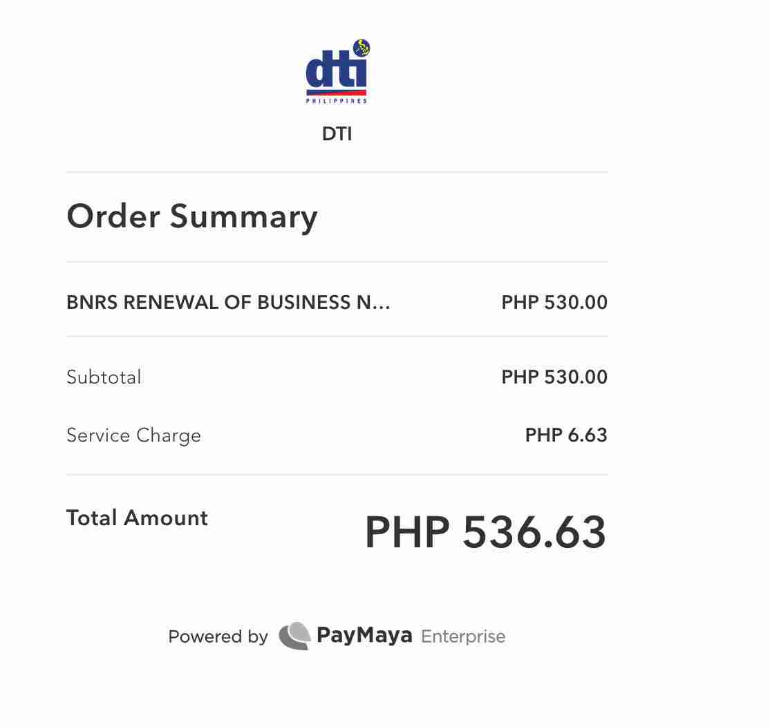 dti business name registration