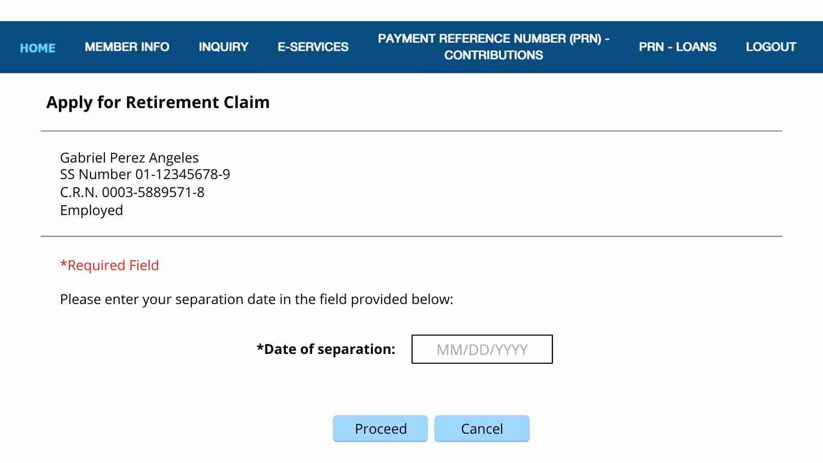 apply retirement claims sss step 4