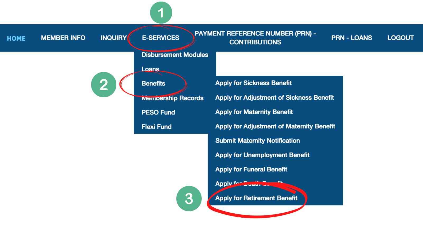 how to apply sss retirement pension online step 3