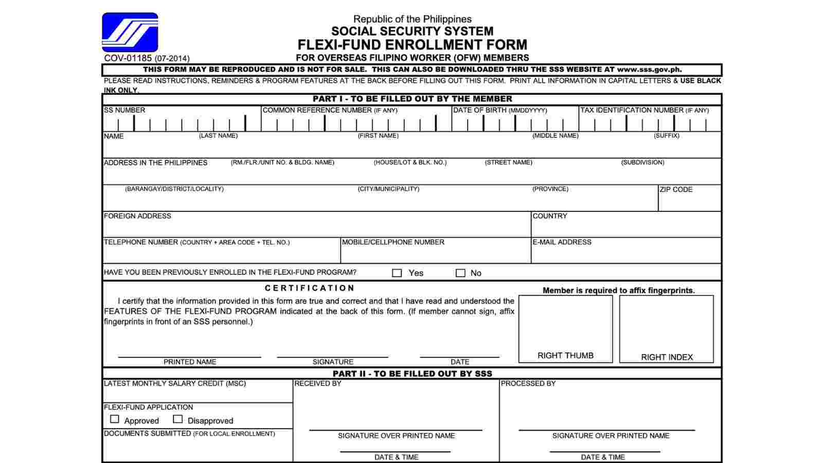 sss flexi fund step 1