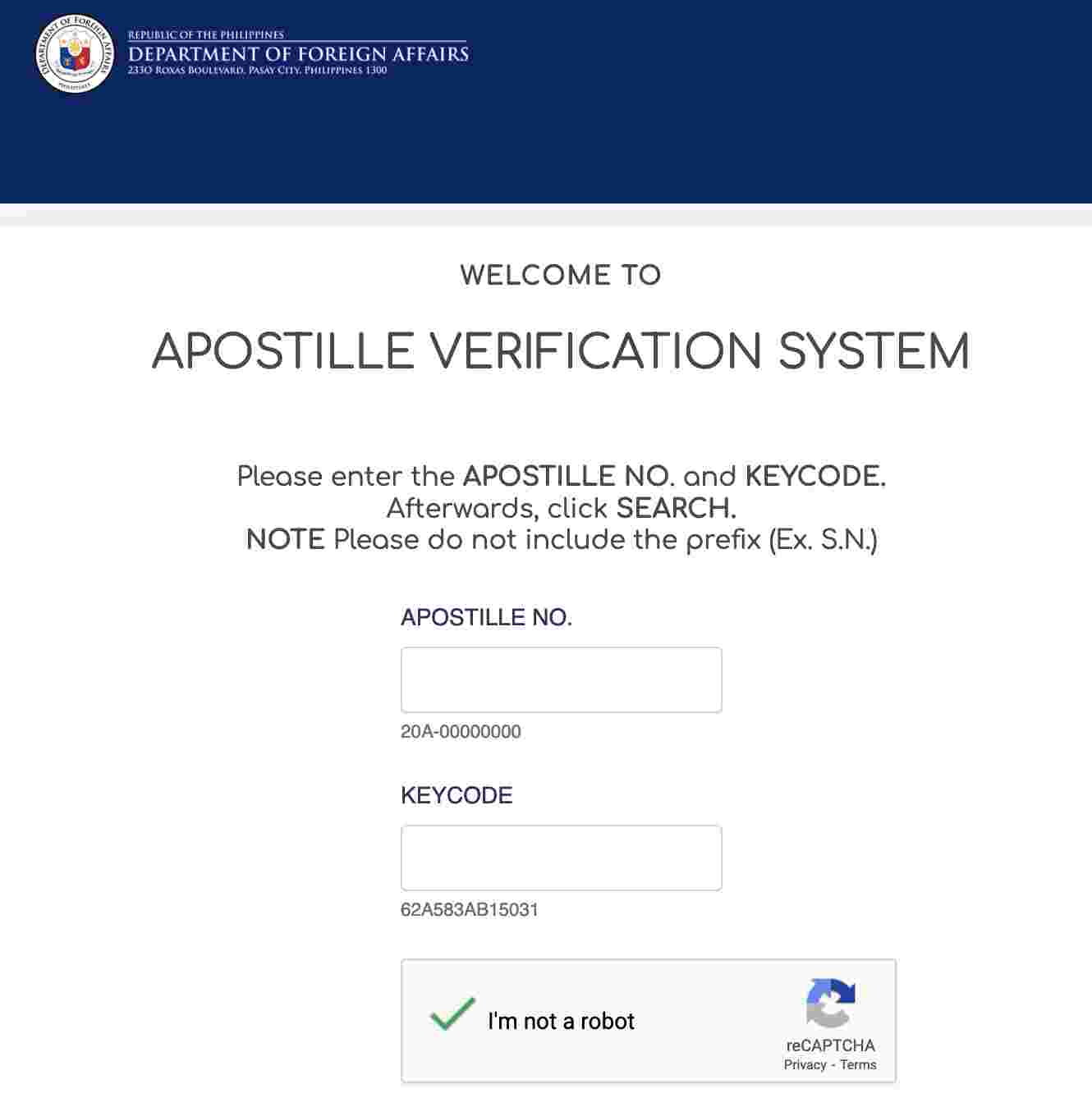 how to verify Apostille certificates Philippines