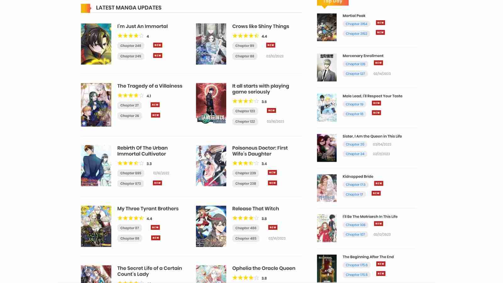 top manhua