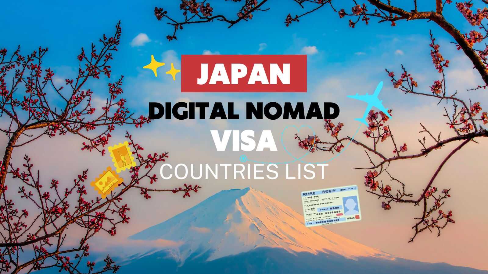 eligible countries for japan digital nomad visa