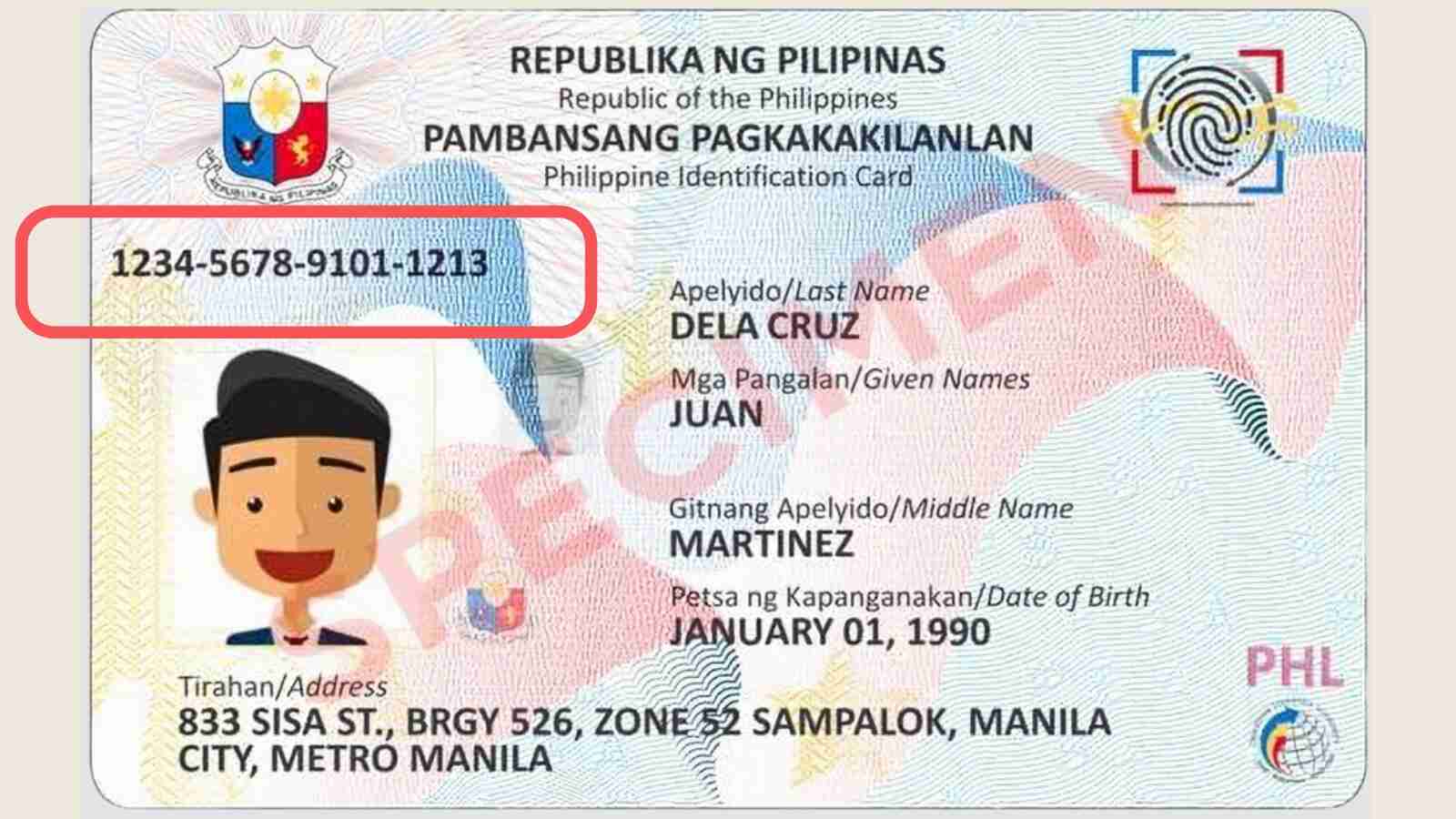 national ID number philippines