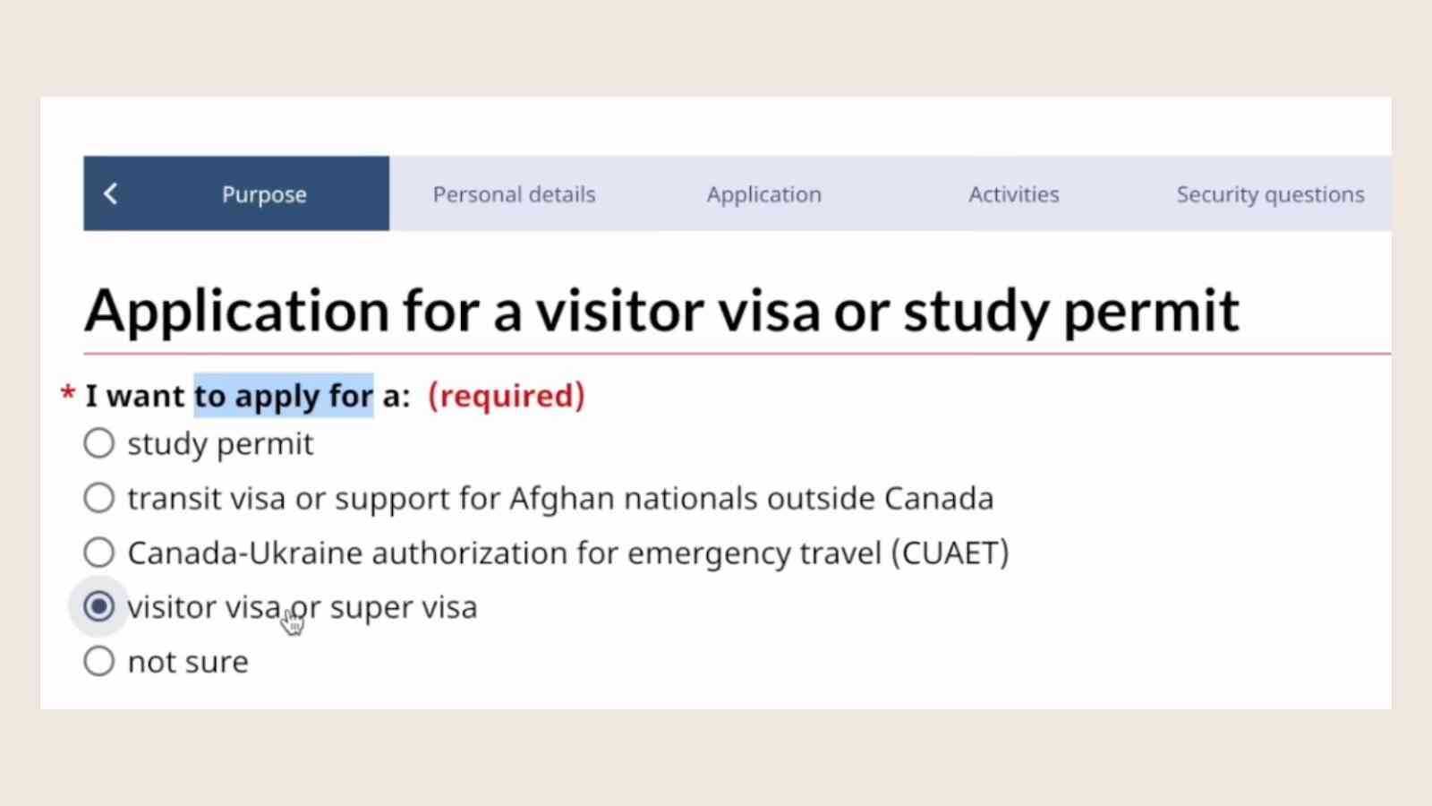 visitor visa or super visa